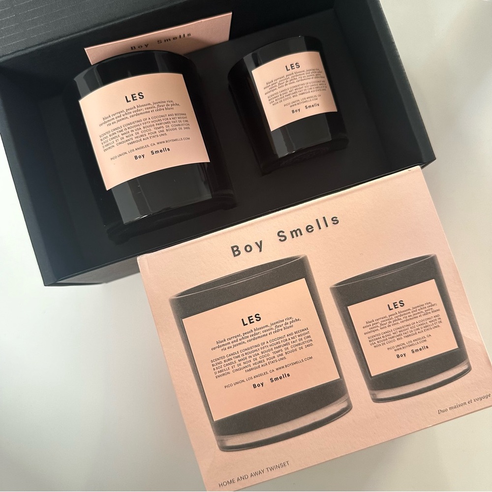 Boy Smells Les Home & Away Twin Candle Set - Full + Mini Size Gift Box Set